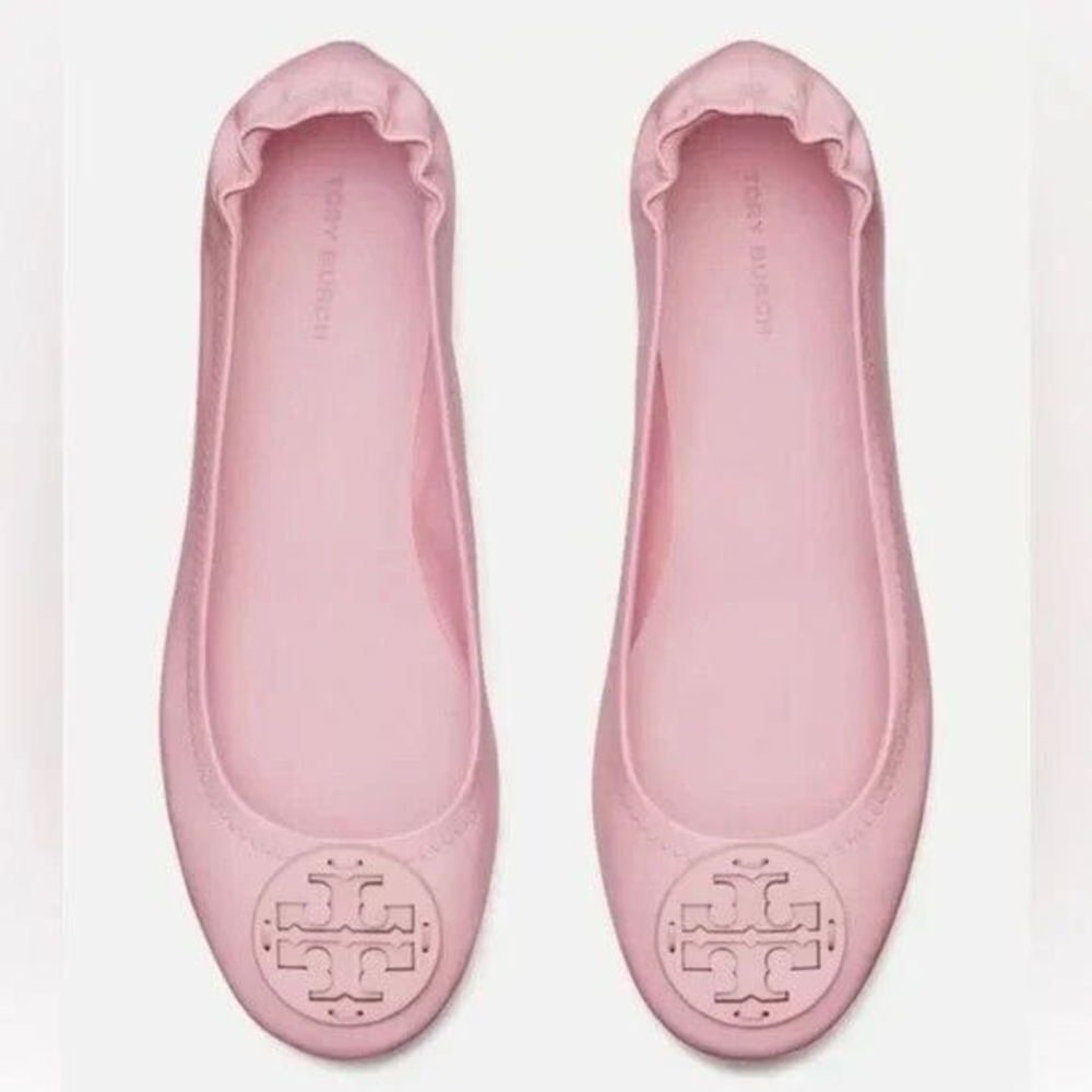 Tory Burch Pink Ballet Flats with Logo